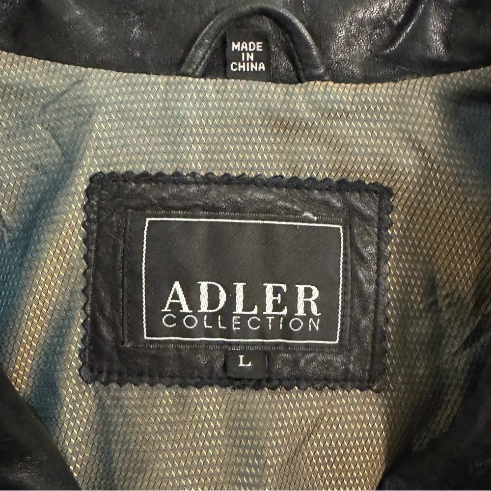 🖤 Adler Collection Black Genuine Leather Coat – Size L - Picture 8 of 10